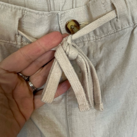 Island passport linen Blend pull on tie waist pants - Picture 4 of 12